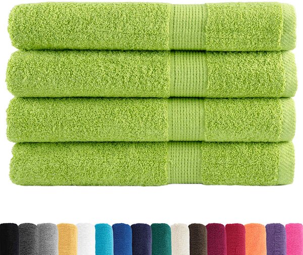 Ręczniki premium SOLUND, 4 szt., zielone, 80x200 cm, 600 g/cm²