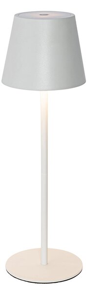 Lampa stołowa biała z wbudowanym ściemniaczem i akumulatorem LED IP54 - Murdock