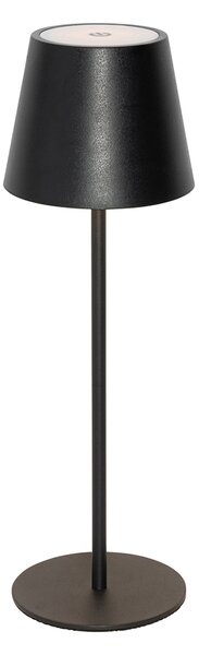 Lampa stołowa czarna z wbudowanym ściemniaczem i ładowaniem LED IP54 - Murdock