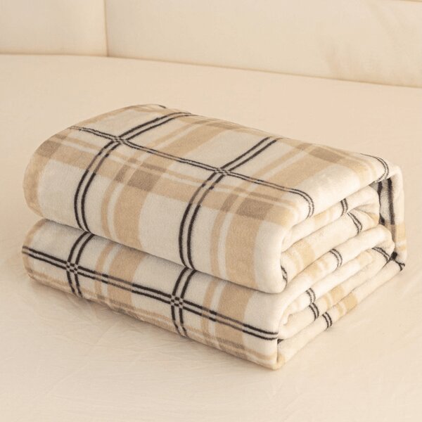 Mikropluszowy koc PLAID, kremowy Rozmiar: 150 x 200 cm