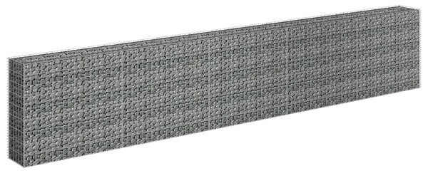 Podwyższona donica gabionowa, galwanizowana stal, 450x30x90 cm