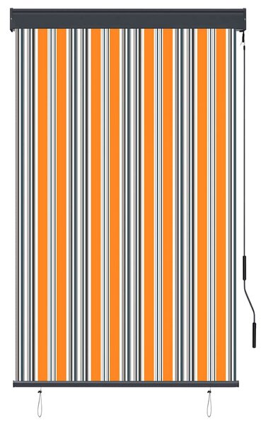 Roleta zewnętrzna, 100x250 cm, żółto-niebieska