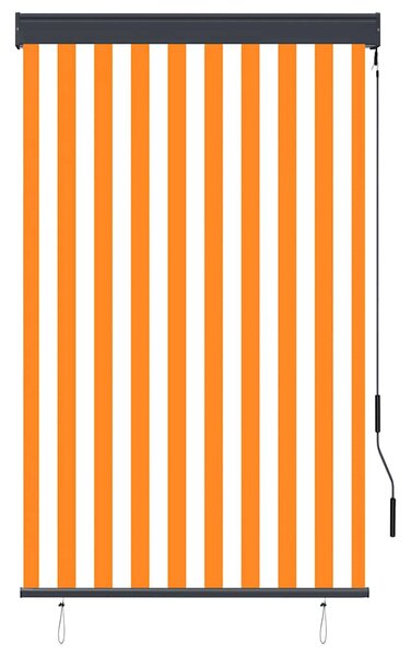 Roleta zewnętrzna, 100x250 cm, biało-pomarańczowa