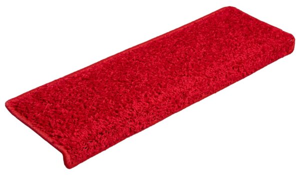 Maty na schody 10 szt. 65x21x4 cm Czerwone prostokątne krawędzie