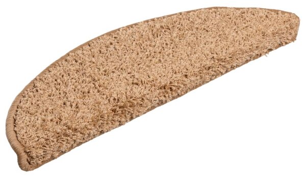 Maty na schody 10 szt. 56x17x3 cm Beżowe półokrągłe