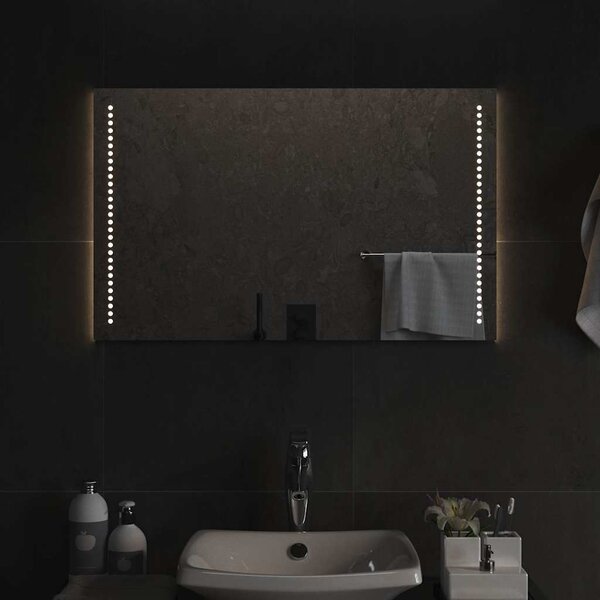 Lustro łazienkowe z LED, 80x50 cm