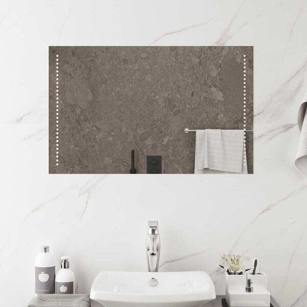 Lustro łazienkowe z LED, 80x50 cm