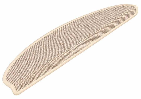 Maty na schody 15 szt. 65x21x4 cm Białe i brązowe półokrągłe duże