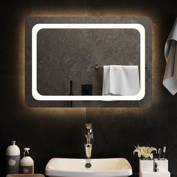 Lustro łazienkowe z LED, 70x50 cm