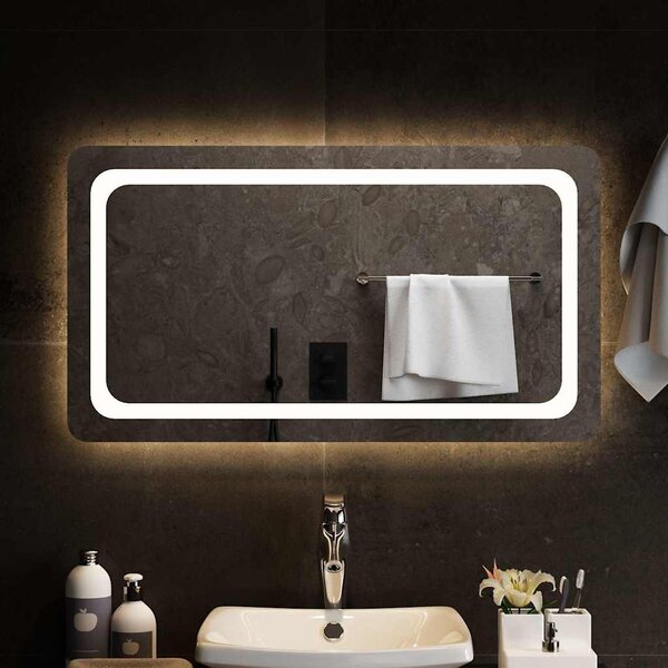 Lustro łazienkowe z LED, 90x50 cm