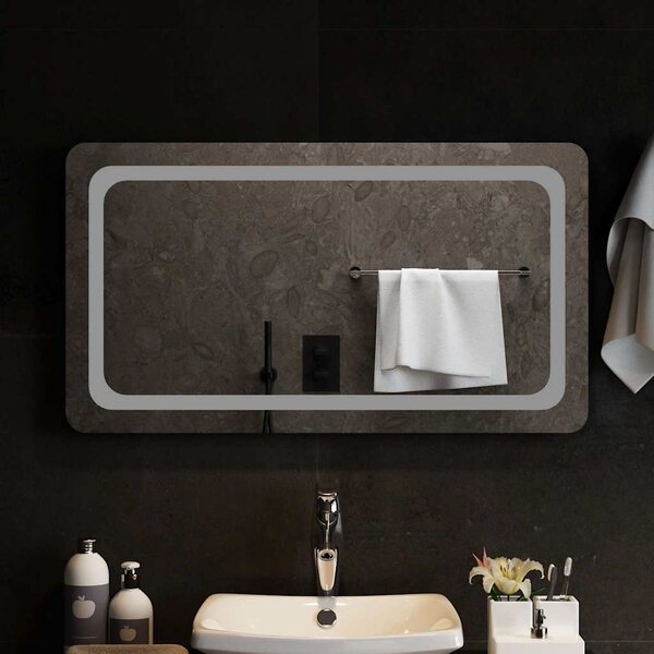 Lustro łazienkowe z LED, 90x50 cm