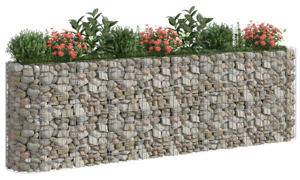 Podwyższona donica gabionowa galwanizowane żelazo 330x50x100 cm