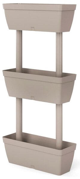 Donice ogrodowe, 6 szt, 100 cm, kolor taupe