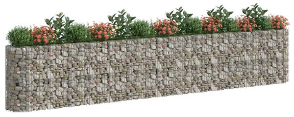 Podwyższona donica gabionowa galwanizowane żelazo 540x50x100 cm