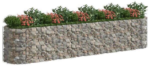 Podwyższona donica gabionowa galwanizowane żelazo 500x100x100cm