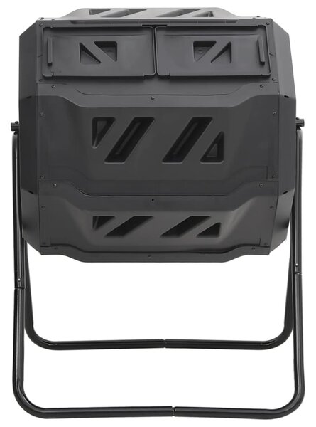 Kompostownik do ogrodu, czarny, 73x64x95 cm, 160 L