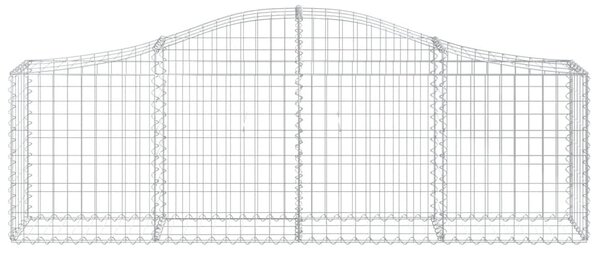 Łukowaty kosz gabionowy, 200x30x60/80 cm, galwanizowane żelazo