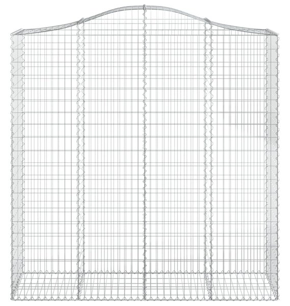Łukowaty kosz gabionowy 200x50x200/220 cm, galwanizowane żelazo