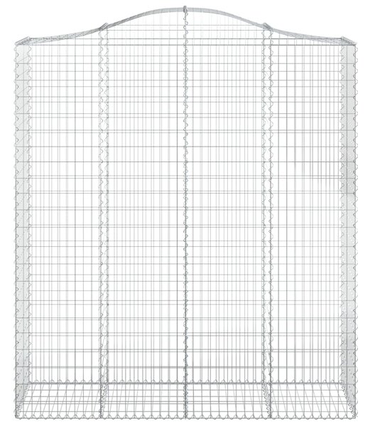 Łukowaty kosz gabionowy 200x50x220/240 cm, galwanizowane żelazo