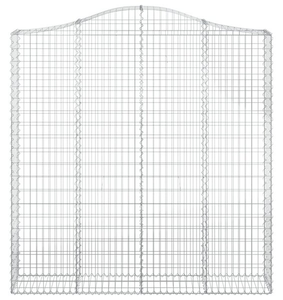 Łukowaty kosz gabionowy 200x30x200/220 cm, galwanizowane żelazo