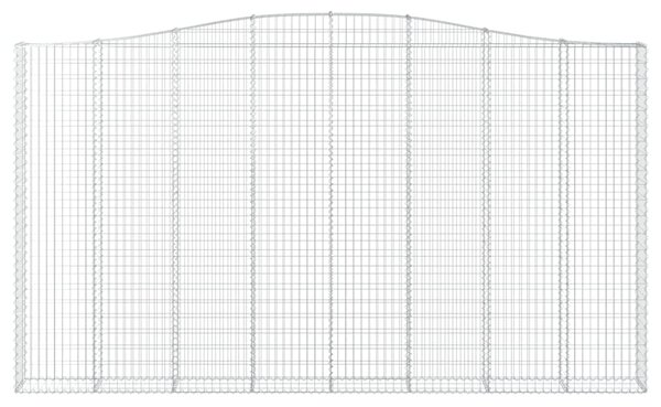 Łukowaty kosz gabionowy 400x30x220/240 cm, galwanizowane żelazo