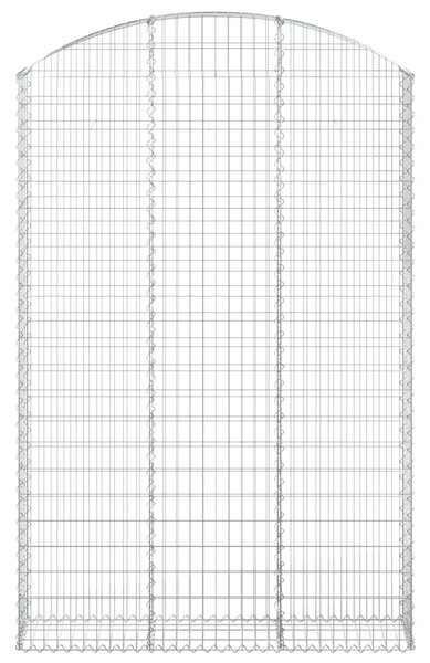 Łukowaty kosz gabionowy 150x30x220/240 cm, galwanizowane żelazo