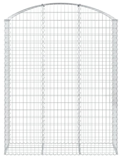 Łukowaty kosz gabionowy 150x50x180/200 cm, galwanizowane żelazo