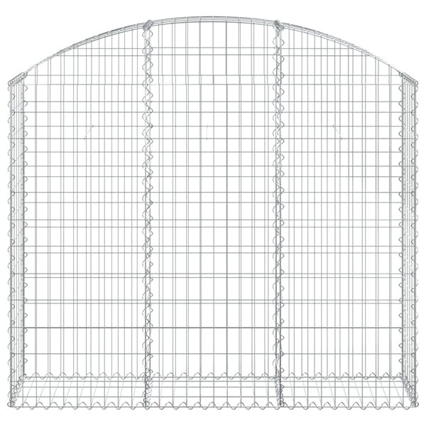 Łukowaty kosz gabionowy 150x30x120/140 cm, galwanizowane żelazo