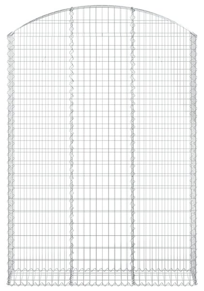 Łukowaty kosz gabionowy 150x30x200/220 cm, galwanizowane żelazo