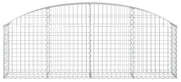 Łukowaty kosz gabionowy, 200x30x60/80 cm, galwanizowane żelazo