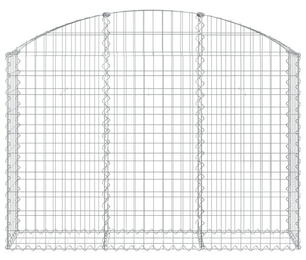 Łukowaty kosz gabionowy 150x30x100/120 cm, galwanizowane żelazo