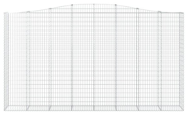 Łukowaty kosz gabionowy 400x50x220/240 cm, galwanizowane żelazo