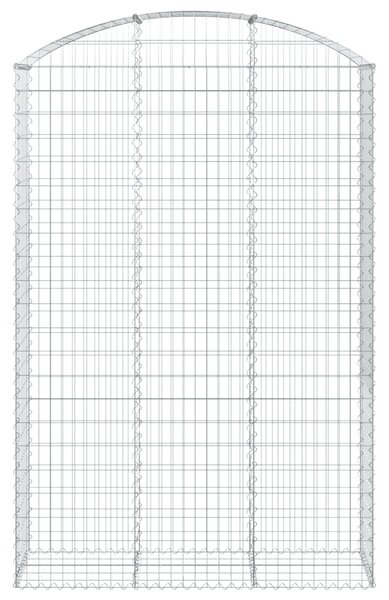 Łukowaty kosz gabionowy 150x50x220/240 cm, galwanizowane żelazo