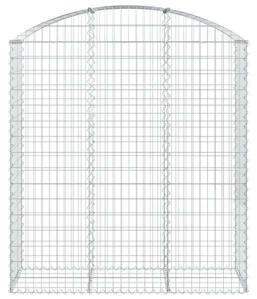 Łukowaty kosz gabionowy 150x50x160/180 cm, galwanizowane żelazo