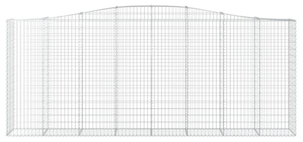 Łukowaty kosz gabionowy 400x50x160/180 cm, galwanizowane żelazo