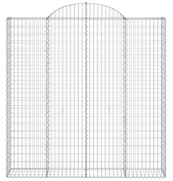 Łukowaty kosz gabionowy 200x30x200/220 cm, galwanizowane żelazo