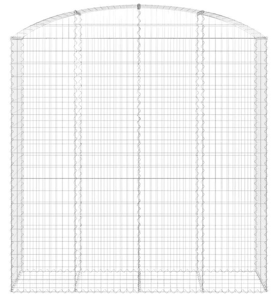 Łukowaty kosz gabionowy 200x50x200/220 cm, galwanizowane żelazo
