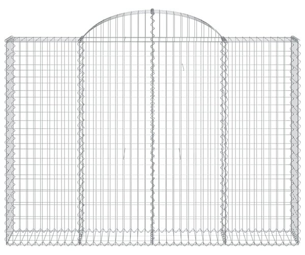 Łukowaty kosz gabionowy 200x30x140/160 cm, galwanizowane żelazo