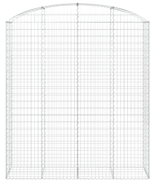 Łukowaty kosz gabionowy 200x50x220/240 cm, galwanizowane żelazo