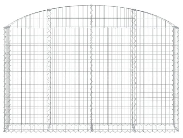 Łukowaty kosz gabionowy 200x30x120/140 cm, galwanizowane żelazo