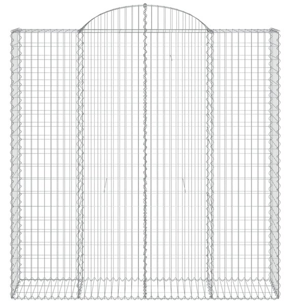 Łukowaty kosz gabionowy 200x50x200/220 cm, galwanizowane żelazo
