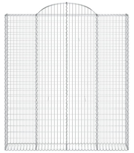 Łukowaty kosz gabionowy 200x30x220/240 cm, galwanizowane żelazo