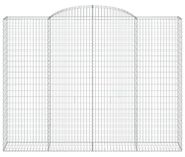 Łukowaty kosz gabionowy 300x50x220/240 cm, galwanizowane żelazo