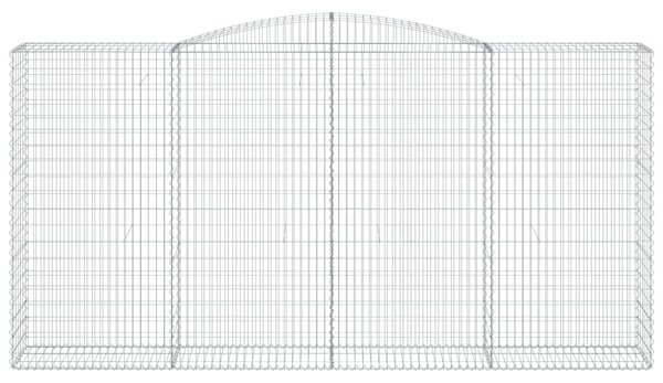 Łukowaty kosz gabionowy 400x50x200/220 cm, galwanizowane żelazo