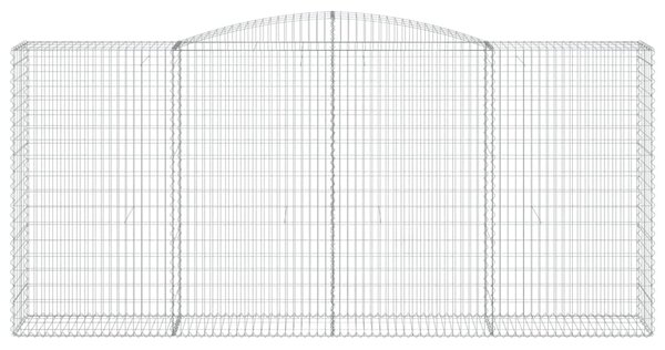 Łukowaty kosz gabionowy 400x50x180/200 cm, galwanizowane żelazo