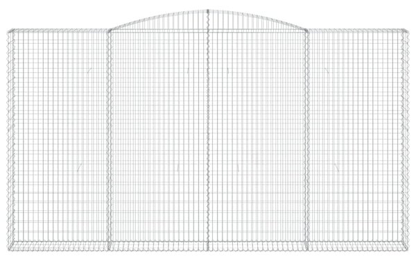 Łukowaty kosz gabionowy 400x30x220/240 cm, galwanizowane żelazo