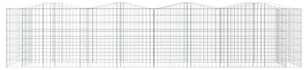 Łukowaty kosz gabionowy, 400x100x100 cm, galwanizowane żelazo