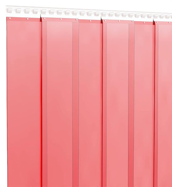 Kurtyna paskowa, czerwona, 200 mm x 1,6 mm, 25 m, PVC
