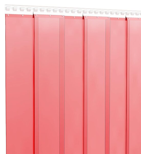 Kurtyna paskowa, czerwona, 200 mm x 1,6 mm, 50 m, PVC