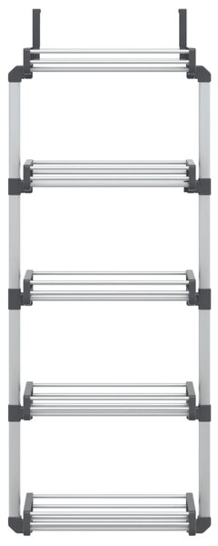 Organizer na drzwi z 5 półkami, 52x20x135 cm, aluminium